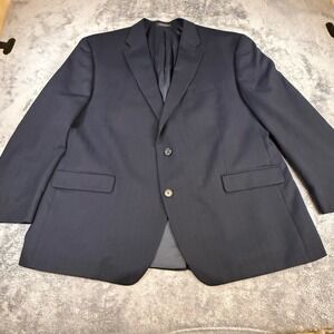 Lauren Ralph Lauren Mens 50R Black 100% Wool 2-Button Blazer Sport Coat Suit
